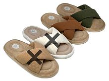 5113 W-PVC-O Обувь домашняя женская Lucky Land /т.зеленый, карамельный/